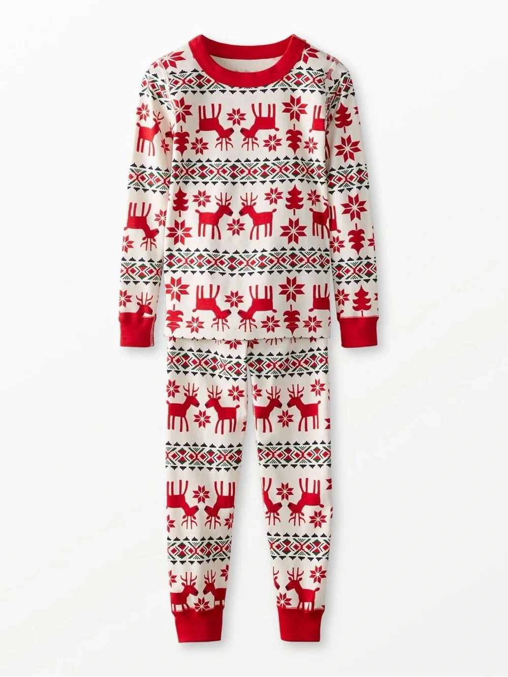 Hanna Andersson Kids Hanna Jams Pajamas Organic Cotton 2PC Deer Print 10